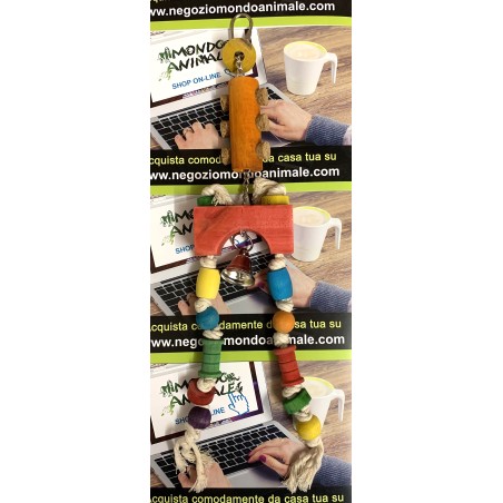 GIOCO FARO IN LEGNO E CORDA cm 37