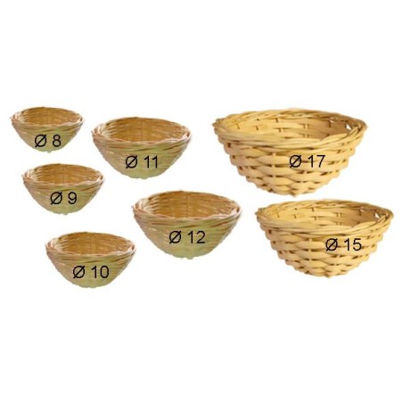 NIDO IN VIMINI            cliccare sulla foto per selezionare i diametri