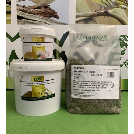 OFFERTA FARINA DI ERBA MEDICA 1kg + AGLIO 200g + TARASSACO 600g
