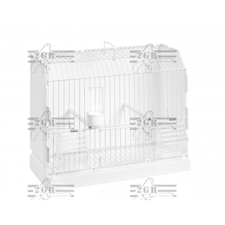 GABBIA DA ESPOSIZIONE A 3 PORTE FRONTALE BIANCO