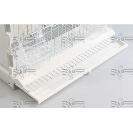 GABBIA DA ESPOSIZIONE A 3 PORTE FRONTALE BIANCO